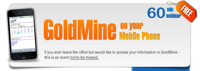 Goldmine on your mobile phone